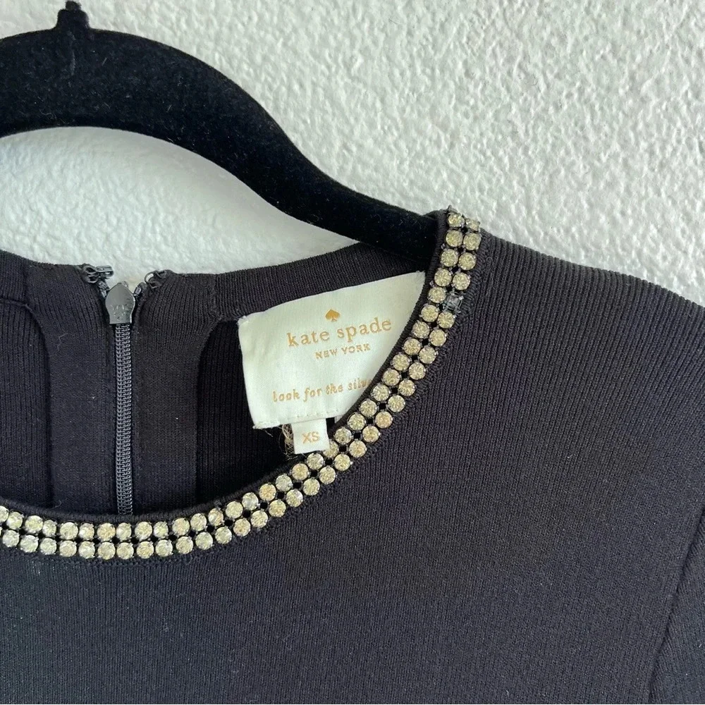 Kate Spade Fit & Flare Jewel Embellished Sweater Dress‎